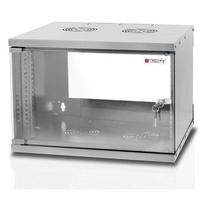 Techly Wall Rack Cabinet 19 6U Professional, 450 Grey, Assembled, I-CASE EL-1006G45