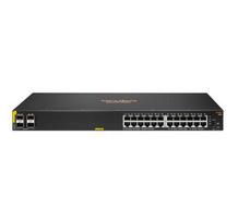 HPE Aruba Networking 6100 24G Class 4 PoE 4SFP+ 370W Managed L3 Gigabit Ethernet Switch (10/100/1000) with Power over Ethernet (PoE), 1U, Black