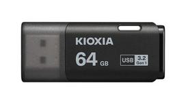 KIOXIA LU301K064GG4 USB flash drive, 64GB, USB Type-A 3.2 Gen 1 (3.1 Gen 1), Black