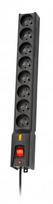 Lestar 1966004055 power extension cord, 3 m, 230 AC outlet, indoor, black