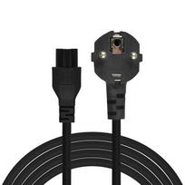 Savio IEC 60320 C5 CEE 7/7 Power cable, Sort 3m, Black, C5 coupler, Power plug type C