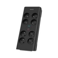 PHILIPS SPN7080BA/60 surge protector, Black, 8 AC outlets, 2 m