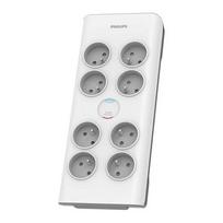 PHILIPS SPN7080WA/60 surge protector, White, 8 AC outlets, 2 m