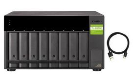 QNAP TL-D800C storage drive enclosure for HDD/SSD, Black, Grey, 2.5/3.5 inch