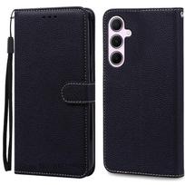 A56 5G dėklas Samsung A56 5G dėklas Piniginė Odinis atverčiamas dangtelis Samsung Galaxy A56 dėklas Stovas Knygelės tipo dangtelis Coque Fundas Etui For Samsung A56 5G juoda