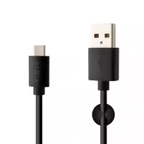 fiksuotas ilgas USB/USB-C laidas 2m, juodas