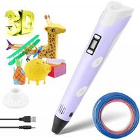 3D rašiklis su PLA siūlais 3DPEN-2 - violetinis