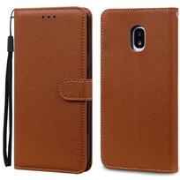 Odinis atverčiamas dėklas Samsung J3 2017 piniginės telefono dėklas Samsung Galaxy J3 2017 dėklas J330 SM-J330F J 3 2017 viršelis Fundas Etui Samsung J3 2017 J330 ruda
