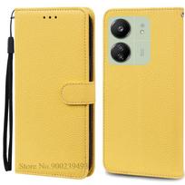Dėklas Xiaomi Poco C65 Odinis Piniginės Tipo Atlenkiamas Dėklas POCO C65 C 65 PocoC65 Dangtelis Coque Fundas Telefonui Xiaomi Poco C65 For Poco C65 geltona