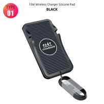 15W automobilinis belaidis įkroviklis skirtas iPhone 14 13 12 11 Pro XS Max X XR 8 Xiaomi Samsung S10 S20 S21 telefono įkrovikliai Greitas įkrovimas juoda