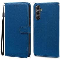 For Samsung Galaxy M35 Case Leather Wallet Flip Phone Case For Samsung M35 5G Case Coque Fundas For Samsung M35 SM-M356B Cover For Samsung M35 5G tamsiai mėlyna spalva