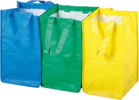 Meva Stiprūs maišai atliekoms rūšiuoti KIT 3 vnt. x 21L