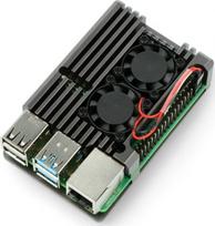 JustPi Obudowa z dwoma wentylatorami Raspberry Pi 4B (DNG-16012)