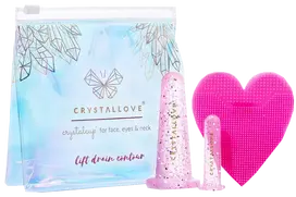 CRYSTALLOVE Face Cupping Set - Rose veido masažo rinkinys, 1 vnt.