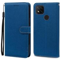 Dėklas Redmi 9C NFC Piniginė Atverčiamas Odinis Dėklas Xiaomi Redmi 9C 9 C Telefono Dėklas Minkštas Silikoninis Xiaomi Redmi 9C NFC Fundas For Redmi 9C NFC tamsiai mėlyna spalva