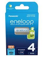 Įkraunamos baterijos PANASONIC ENELOOP AAA 800 mAh 4 szt (BK-4MCDE/4CP)