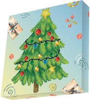 Deimantinė mozaika MERRY CHRISTMAS TREE 28x28