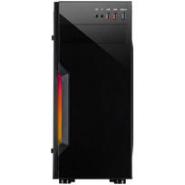 INTER-TECH B-42 Black Midi Tower Chassis, ATX, 1x USB 3.0, 2x USB 2.0, RGB LED strip, acrylic side panel, PSU optional