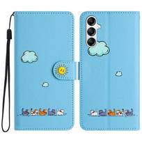 Kawai Katės Telefono Dėklas Samsung A54 A24 A25 A34 A14 A15 A35 A05S A55 A13 A23 A33 A53 A12 A32 A52 Dėklas Odinė Piniginė Atverčiamas Dangtelis Samsung A15 mėlyna