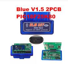 2 PCB Pic18f25k80 lustas ELM327 V1.5 OBD2 skeneris kodų skaitytuvas Bluetooth automobilio diagnostikos įrankis gedimų detektorius Android Windows
