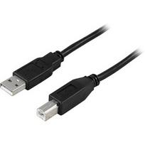 Deltaco USB-210S USB cable, USB 2.0, 1 m, USB A, USB B, 0.48Gbit/s, Black