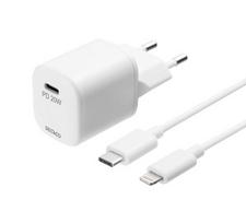 Deltaco USBC-AC141 Mobile Device Charger, White, Indoor Use