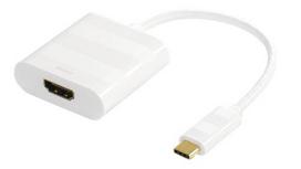 Deltaco USBC-HDMI1 video cable adapter, 0.1 m, USB Type-C, HDMI, White