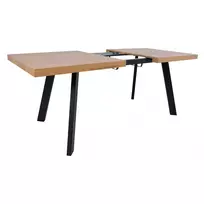 Valgomojo stalas BRIGIT 159/198x84,5xH77cm, šviesus medis