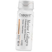 Žuvies kolageno peptidai su hialurono rūgštimi, Marine Collagen Shot, Ostrovit 80ml Kokosas-persikas (68250017) 80ml Coconut-peach