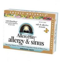 Alergijos ir nosies užgulimo priemonė, Allercetin Allergy & Sinus, Source Naturals 48tab (71355019)