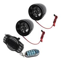 3 colių Bluetooth motociklų garsiakalbiai 16 mygtukų nuotolinio valdymo pultas Apsauga nuo vagystės Vandeniui atsparus motociklo garsas