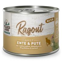 WILDES LAND Ragout konservai katėms su kalakutiena, antiena ir batatais 180 g