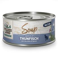 WILDES LAND Soup sriuba katėms su tunu, cukinijomis ir špinatais 80 g
