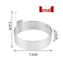 Creative 304 Stainless Steel Round Fried Egg Mold Ring white