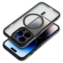 Samsung Galaxy A55 Telefono dėklas Full Matte Mag Cover, juodas/pusiau skaidrus