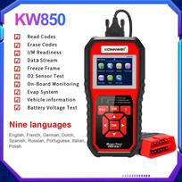 KONNWEI KW850 automobilio OBD2 skaitytuvas Profesionalūs automobilių diagnostikos skaitytuvo įrankiai OBD2 variklio patikros kodo skaitytuvas juoda