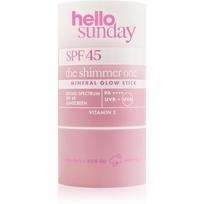 hello sunday the shimmer one mineral glow stick mineralinis apsauginis pieštukas SPF 45 20 g