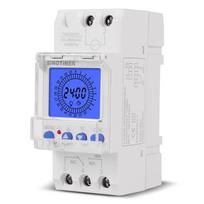 Skaitmeninis LCD ekranas 24 valandų elektroninis laiko laikrodis 85-265 V Din bėgio valandos Programuojamas intelektualus 30A įvairiaspalvis