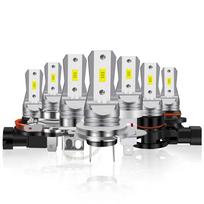 2x Ventiliatoriaus neturinti H7 LED lemputė 1:1 Mini dydžio priekinis žibintas belaidis 18000LM CSP LED lustai H7 automobilio LED priekinės lemputės 6000K balta 12V H1 balta