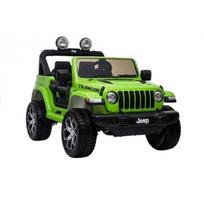 Elektrinis žalias visureigis Jeep Rubicon 4x4