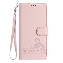 Mobile protective cover Suitable for Huawei p60 p50 Cases p40 p30 p20 pro leather Card holder Wallet  Crossbody phone case Huawei p60 rožinė