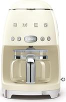 "Smeg", DCF02CREU Filtravimo kavos aparatas, aromato ir automatinio paleidimo funkcija, stiklinė karafa iki 12 puodelių, 2 intensyvumo lygiai, pašildymo funkcija, 1050 W, kreminis