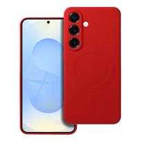 SILICONE MAG COVER case compatible with MagSafe for SAMSUNG S25 Edge, red