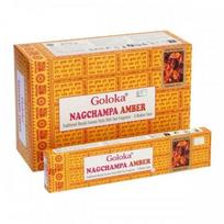 Goloka Nag Champa Amber smilkalai x 12