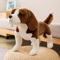 Simulated Dog Plush Toy Pomeranian Bulldog Sanddog Plush Toy Children's Soothing Doll 30cm