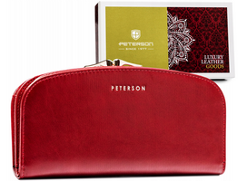 Didelė moteriška piniginė Peterson G3, raudona D1941