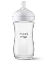 Philips AVENT Natural Response SCY933/01 Glass Bottle, 240ml, 3-hole Nipple, 1 unit