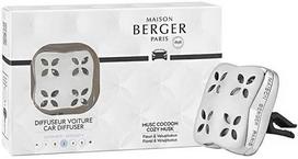 Maison Berger Paris Dovanų komplektas automobilinis difuzorius Cozy Sidabrinis + papildymas Cozy Musk