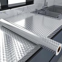 Metalo stiliaus tapetai Dekoratyvinė lipni plėvelė Šlifuoto sidabro/aukso kontaktinis popierius PVC Vandeniui atsparus Buitinės technikos lipdukas C