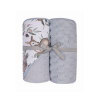 Rankšluostis FROTTE su gobtuvu + pledukas MINKI Grey